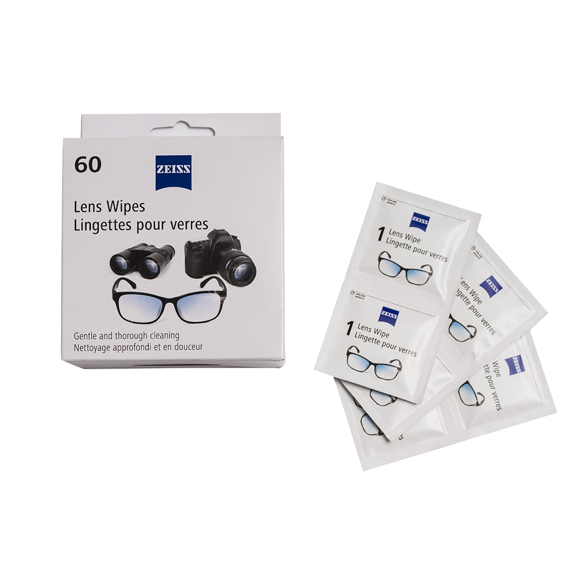 Zeiss Lens Wipes, 60 pack