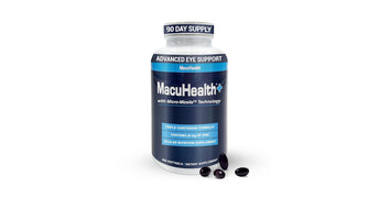 MacuHealth+ eye supplement bottle
