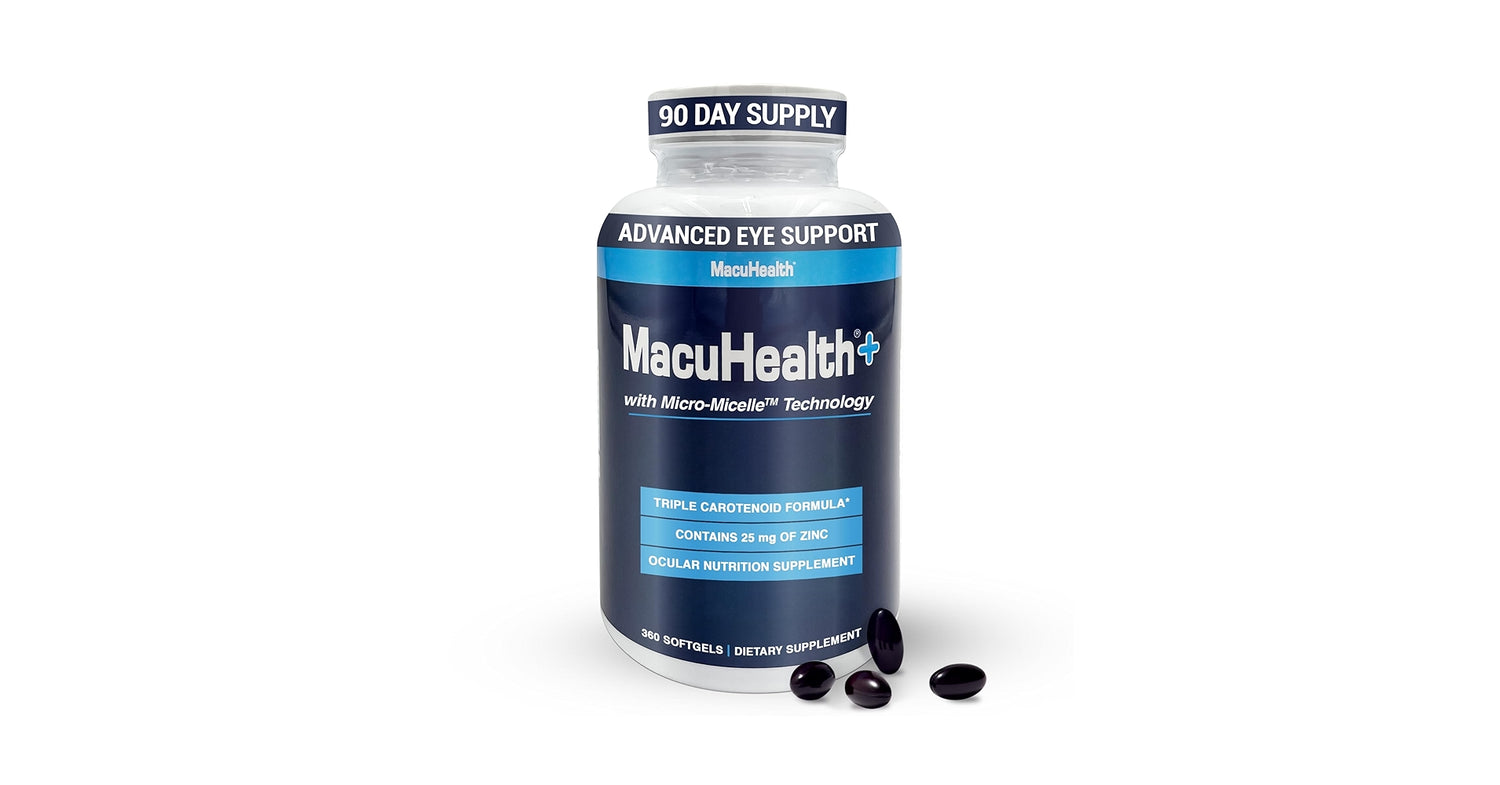 MacuHealth+ eye supplement bottle