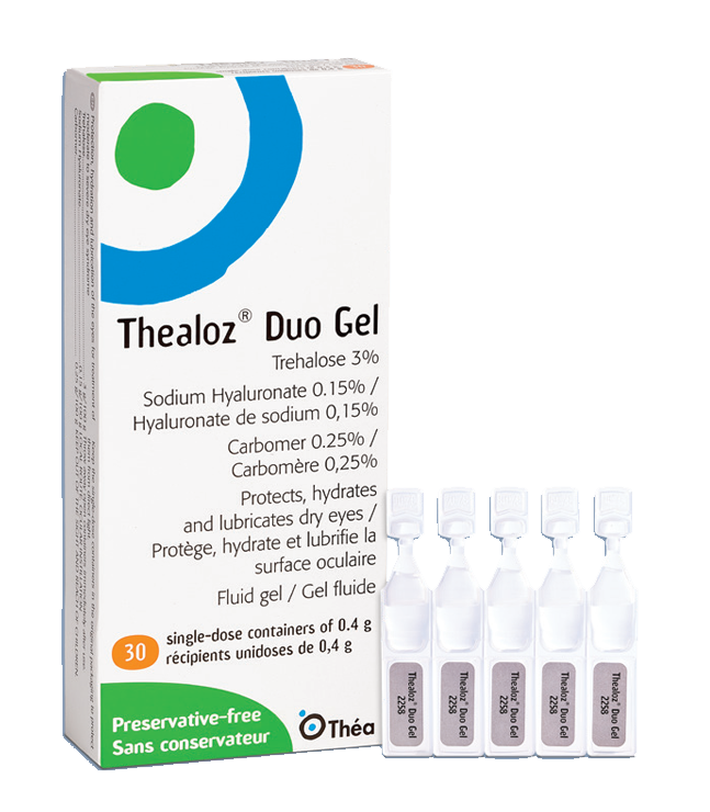 Thealoz Duo lubricating eye gel tube