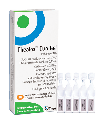 Thealoz Duo lubricating eye gel tube
